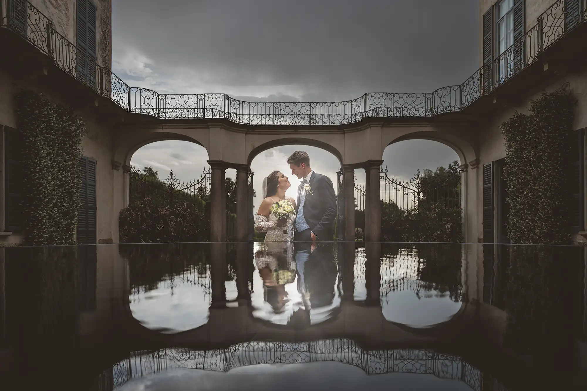 foto sposi a villa Panza